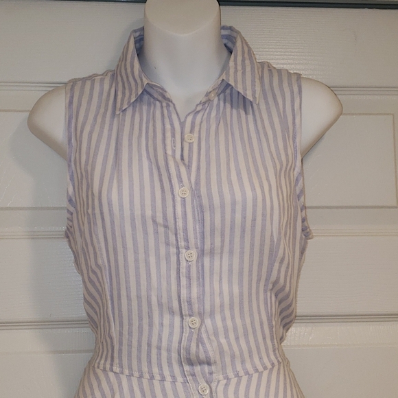 Moral Fiber Striped Fit & Flare Dress Size M - Picture 4 of 6
